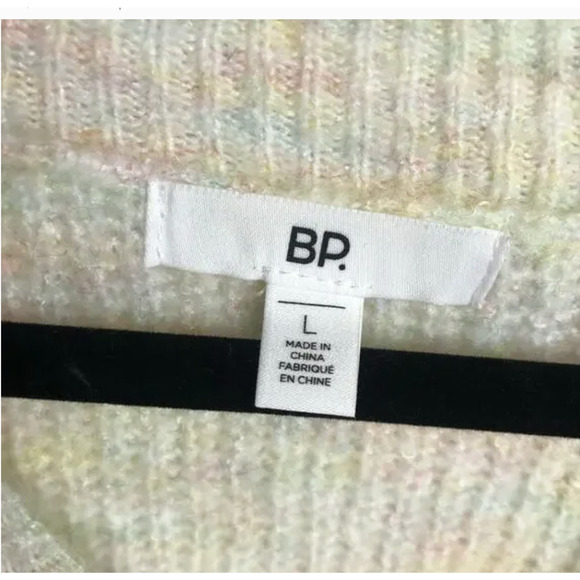 BP. Sweater Womens Large Yellow Pullover Crewneck Soft Knit Wool Blend Cozy - Picture 5 of 10